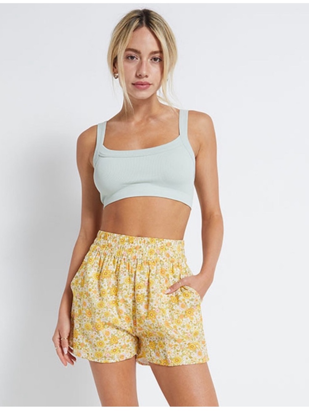 Billabong Yellow Floral Love to Lounge Shorts NWT